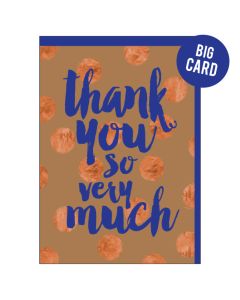 BIG THANK YOU card - Copper spots 