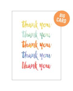 BIG THANK YOU card - Repeated thank you 