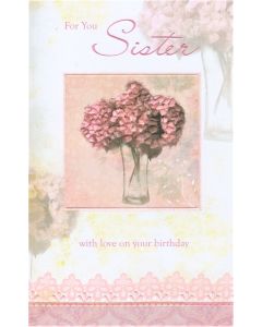 SISTER Card - Pink Hydrangeas