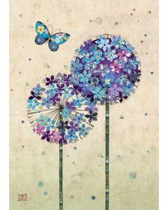 Greeting Card - Butterfly Alliums