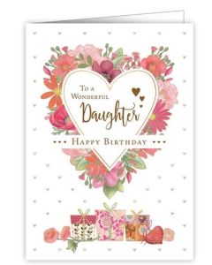 Daughter Birthday - Flower heart & gifts