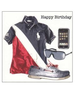 'Happy Birthday' Men's Outfit Card