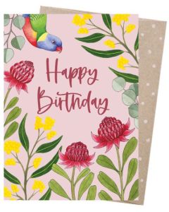 Birthday Card - Australian Garden