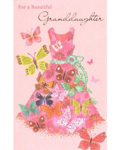 GRANDDAUGHTER Card - Pink Dress