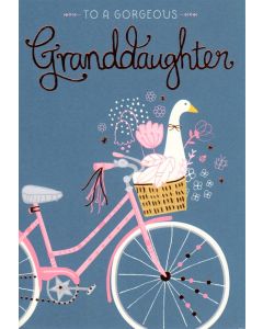 GRANDDAUGHTER Card - Pink Bicycle