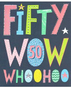 AGE 50 Card -Whoohoo