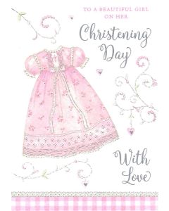 CHRISTENING Card - Beautiful Girl