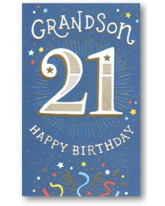 AGE 21 Card - GRANDSON