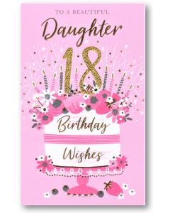 AGE 18 Card - Beautiful DAUGHTER