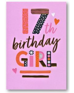 AGE 17 Card - Birthday Girl