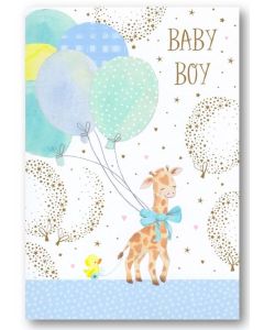 BABY BOY Card - Giraffe