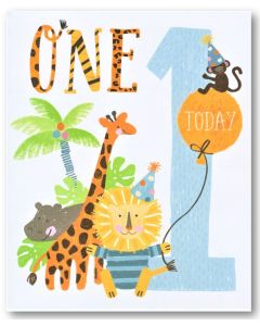 AGE 1 Card - Jungle Party