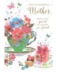MOTHER Card - Floral Teacup