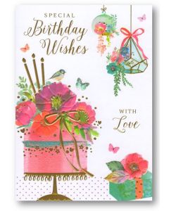 Birthday Card - Pink Cake