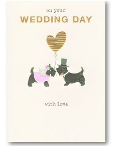 WEDDING Card - Scottie Dogs