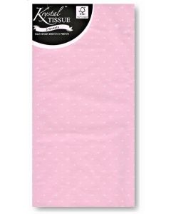 Tissue Paper - White Dots on PINK (3 sheets)