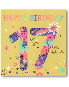 AGE 17 Card - Let's Celebrate
