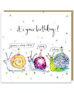 Birthday Card - Party Snails