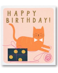 Birthday Card - Cat & String