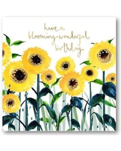 Birthday Card - Blooming Sunflowers 