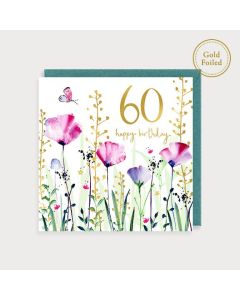 AGE 60 Card - Wildflowers