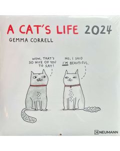 2024 CALENDAR - 'A Cat's Life' Gemma Correll 