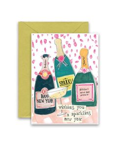 NEW YEAR Card - Sparkling Champagne