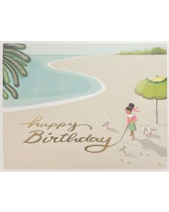 Birthday Card - Sand Writing 