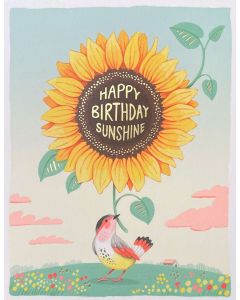 Birthday Card - Sunflower & bird 