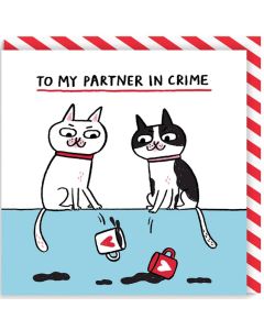 Greeting card - 'Crime' cats 