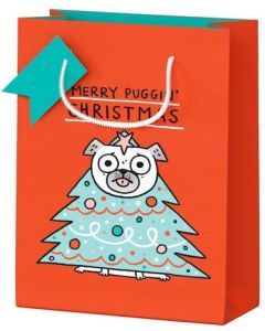 Christmas Gift Bag - Merry Puggin' Christmas 