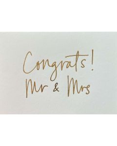 WEDDING card - Congrats Mr & Mrs