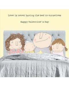Valentine Card - Crowded Bed