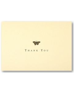 Boxed Thank You Cards - Gold Butterfly