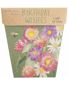 Greeting Card & Gift of Seeds - BIRTHDAY Wishes