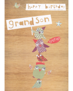 'Happy Birthday to a Very Special Grandson' Card