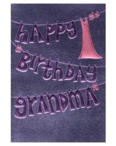 "Happy Birthday Grandma" Greeting Card