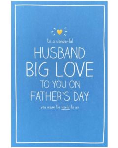 Father's Day Card - Big Love HUSBAND