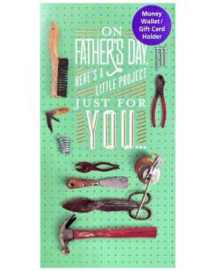 Father's Day Money Wallet/Gift Card Holder - Tools