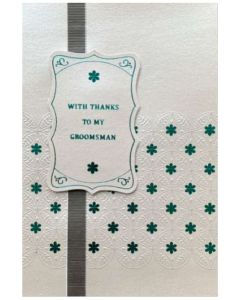 Groomsman Thank you - Blue foil & embossed circles