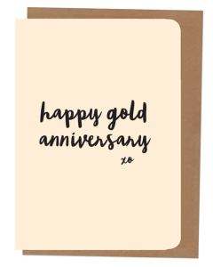 'Happy Gold Anniversary' Card