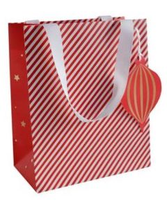 Gift Bag (Medium) - Red & White Stripe