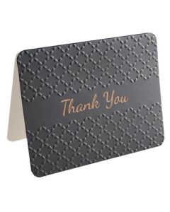 Thank You Cards - Embossed BLACK (10 cards)