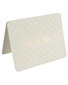 Thank You Cards - Embossed CREME (10 cards)
