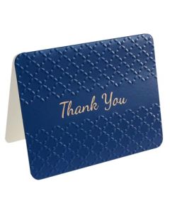 Thank You Cards - Embossed NAVY (10 cards)