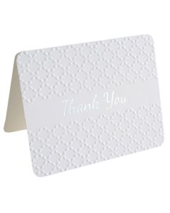 Thank You Cards - Embossed WHITE (10 cards)