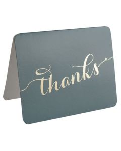 Thank You Cards - Charcoal Grey/Gold (10 cards)