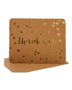 Thank You Cards - Confetti/Kraft Foil (10 cards)