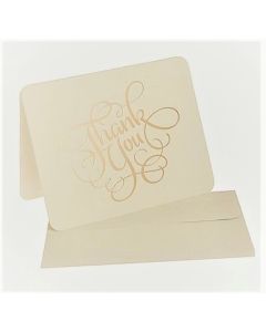 Thank You Cards - Crème/Gold (10 cards)