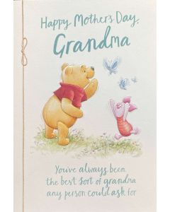 Mother's Day Card - GRANDMA - Winnie the Pooh & Piglet